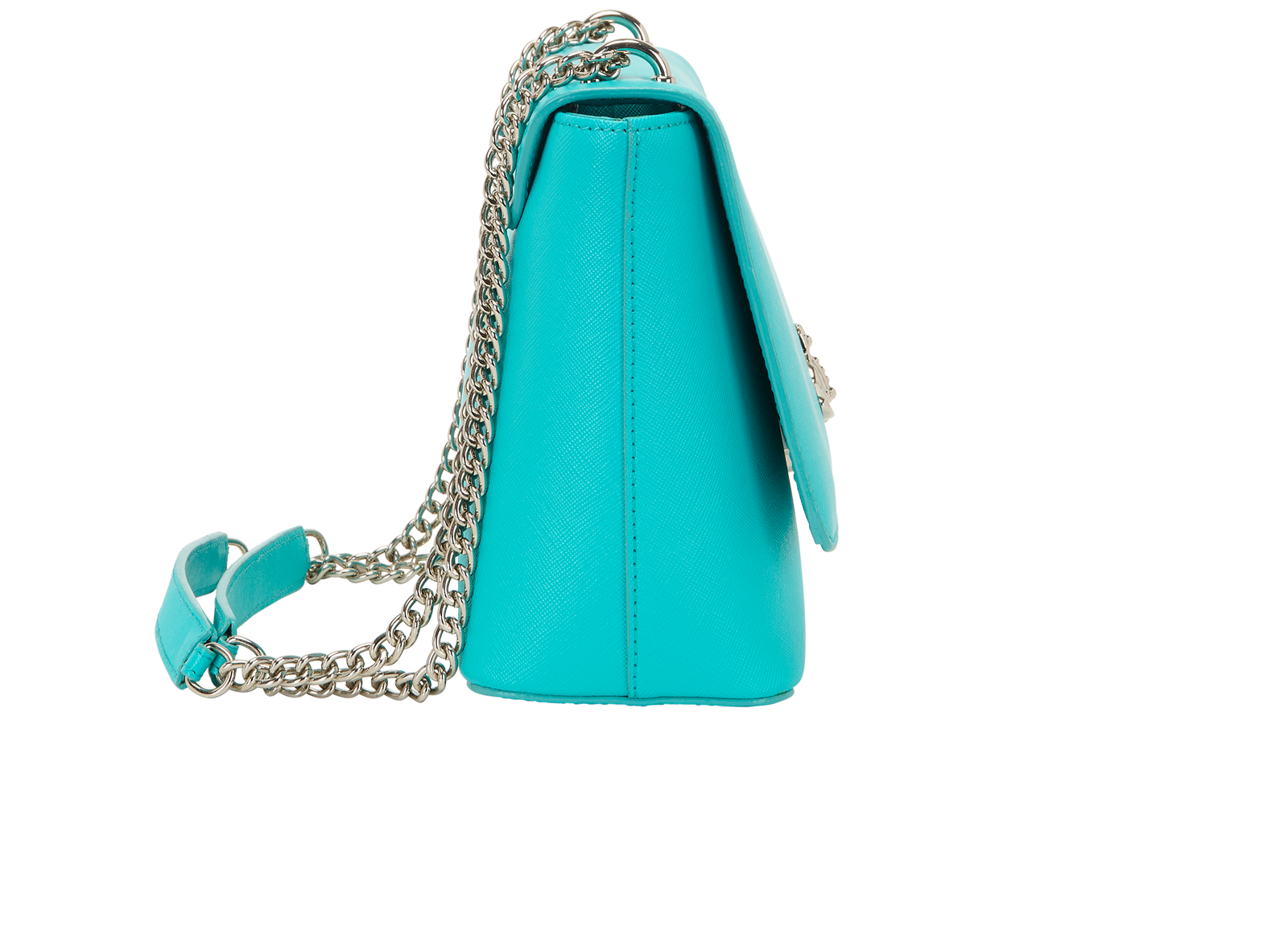 Shoulder Bag, &pound;220, Handbags, Blue, Leather, Side view